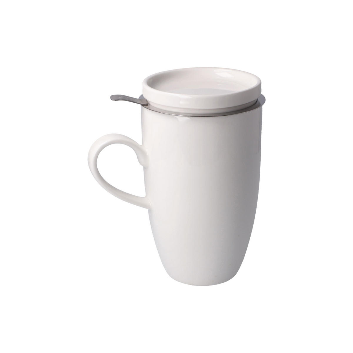 TEETASSE Kaiser Porzellan, Fine Bone China, Metall, weiß glasiert, 450 ml - Weiß, Keramik (0.45L) - Goebel