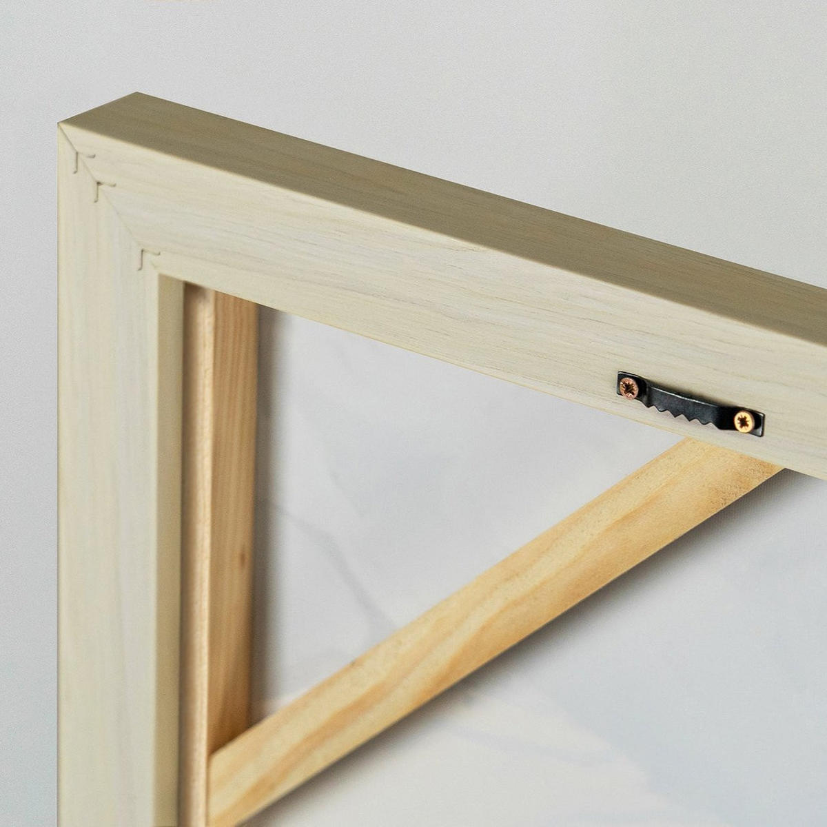 GEMÄLDE Schleier Schattenfugenrahmen Beige 120x80 cm - Beige, Holz (120/80cm) - YS-art gallery