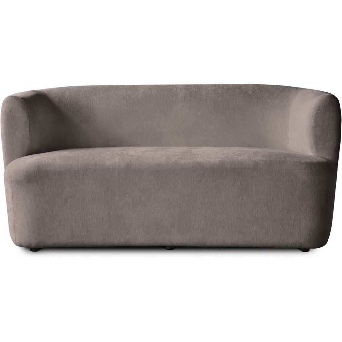 2-SITZER SOFA Nori braun velour - Schwarz/Braun, Kunststoff/Textil (150/68/72cm) - Beautysofa
