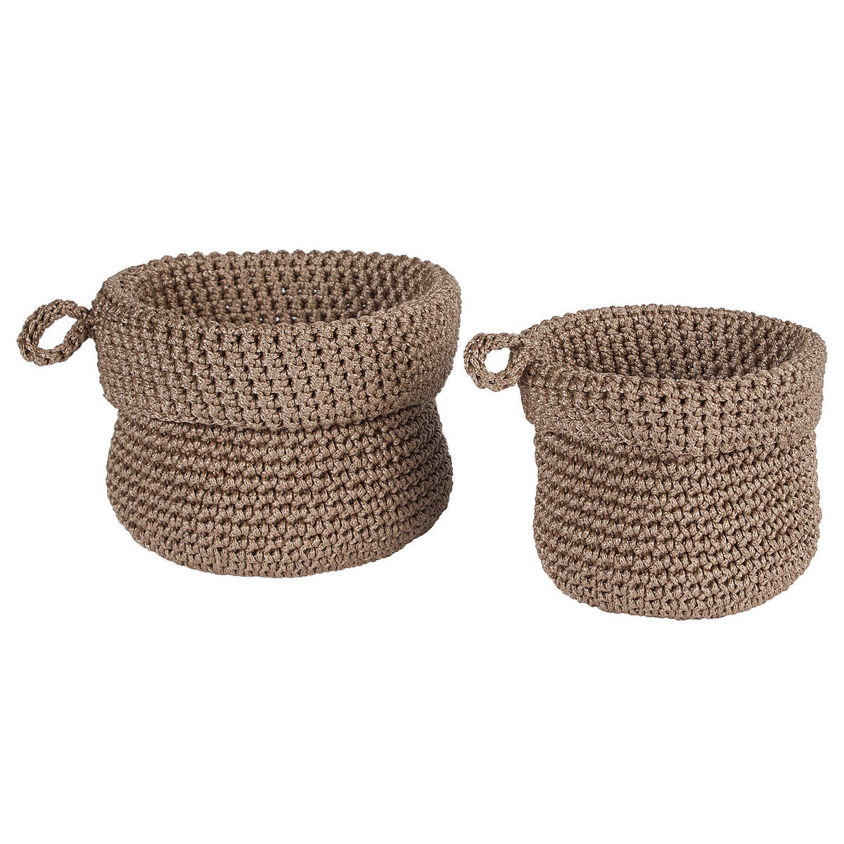 AUFBEWAHRUNGSKORB (2-tlg.) Store It - Braun, Kunststoff (21/21/19cm) - Butlers