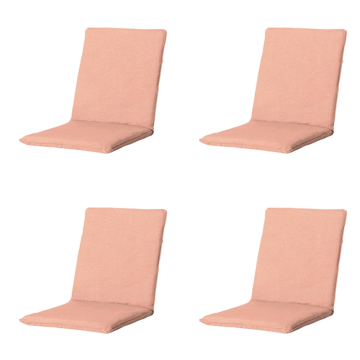 GARTENSTUHLKISSEN Neapel 97/49 cm 4er-Set - Pink, Textil (49/6/97cm) - Madison
