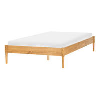 BETT ohne Kopfteil 120/200 Kiefernholz Hellbraun Veyrac - Hellbraun/Braun, Holz (120/200cm) - Beliani
