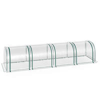 FOLIENGEWÄCHSHAUS, Transparent, Stahlrahmen, PVC - Transparent, Metall (100/80/395cm) - Outsunny