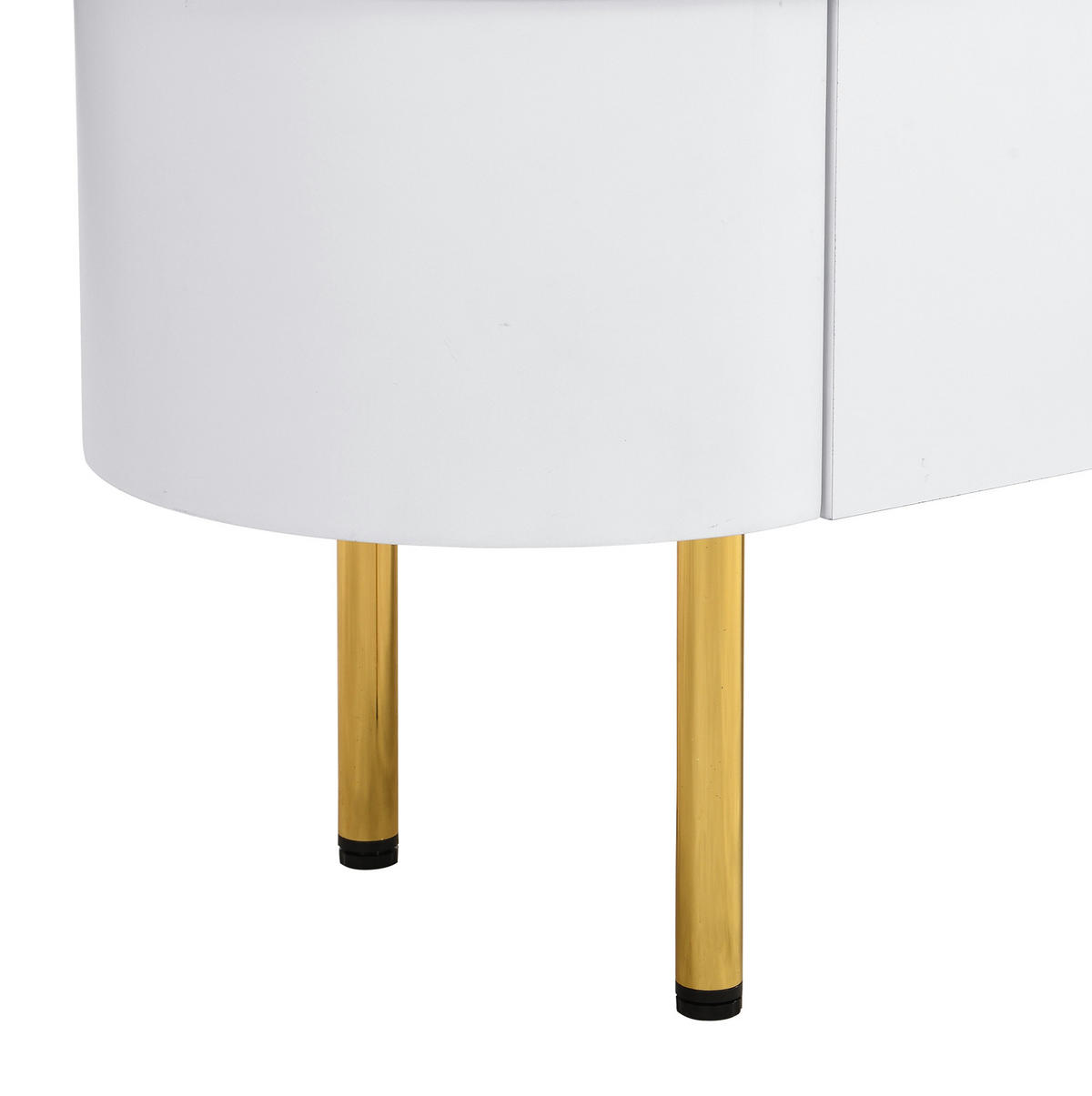 LOWBOARD 174/35/41 cm Weiß/Gold aus MDF mit 3 Schubladen - Weiß, Holzwerkstoff (35/41/174cm) - OKMYHOME