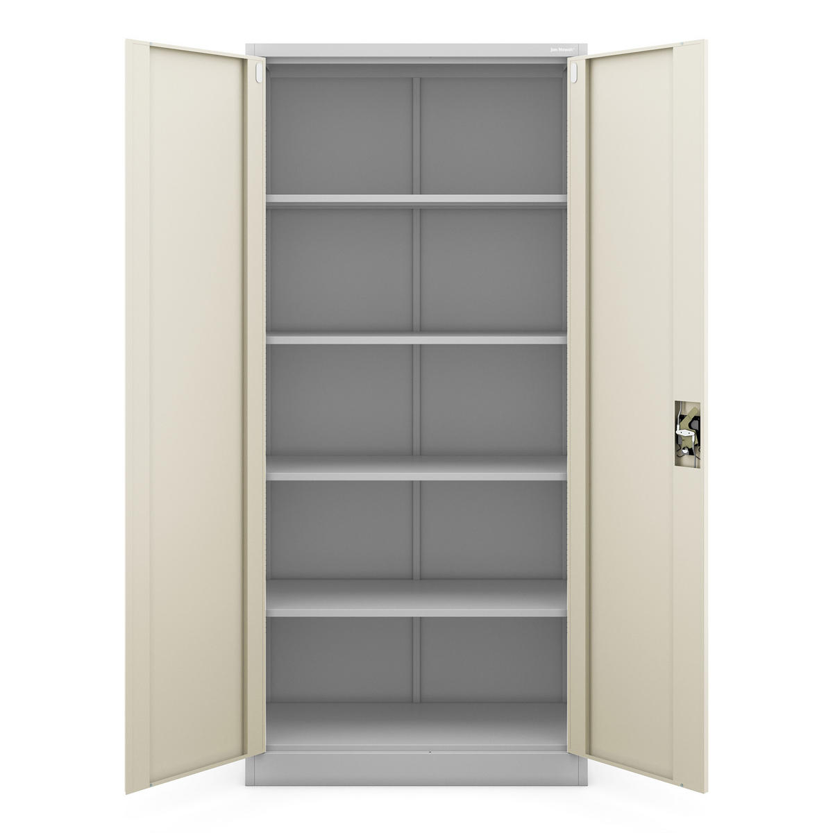 BÜRO-AKTENSCHRANK JAN H 195x90x40 cm - Grau/Sonoma Eiche, Metall (90/195/40cm) - Jan Nowak