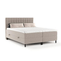 BOXBETT Divine Hellbraun 180/200 cm - Hellbraun/Schwarz, Holz/Holzwerkstoff (180/200cm) - Maison de Reve