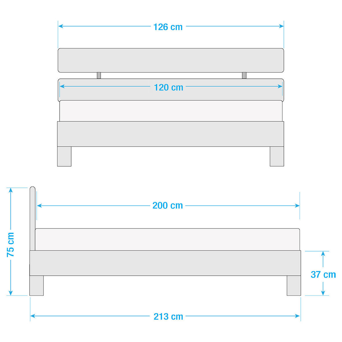BETT - Massivholz - Eichefarben, Holz - home24