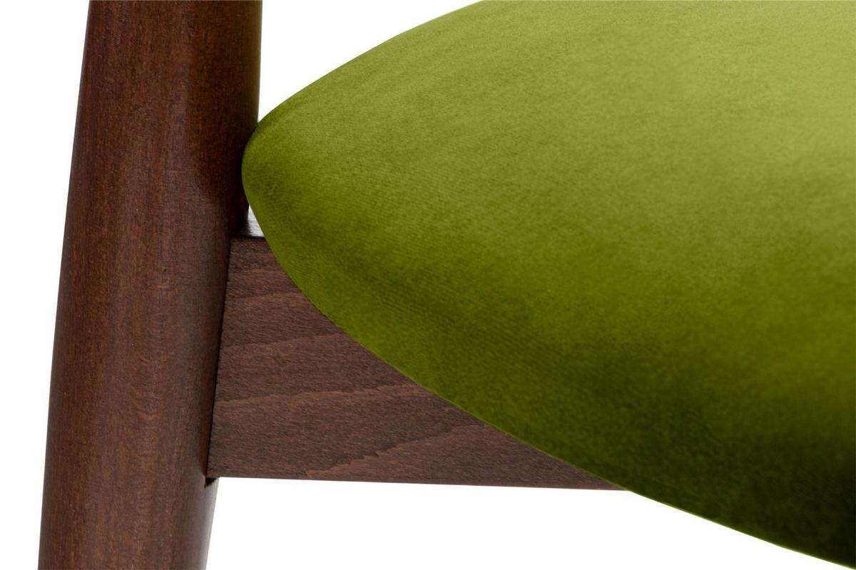 ESSZIMMERSTÜHLE RABI (2er-Set), oliv / nussbaum mittel - Haselnussfarben/Olivgrün, Holz/Buchenholz (47/79/45cm) - KONSIMO®
