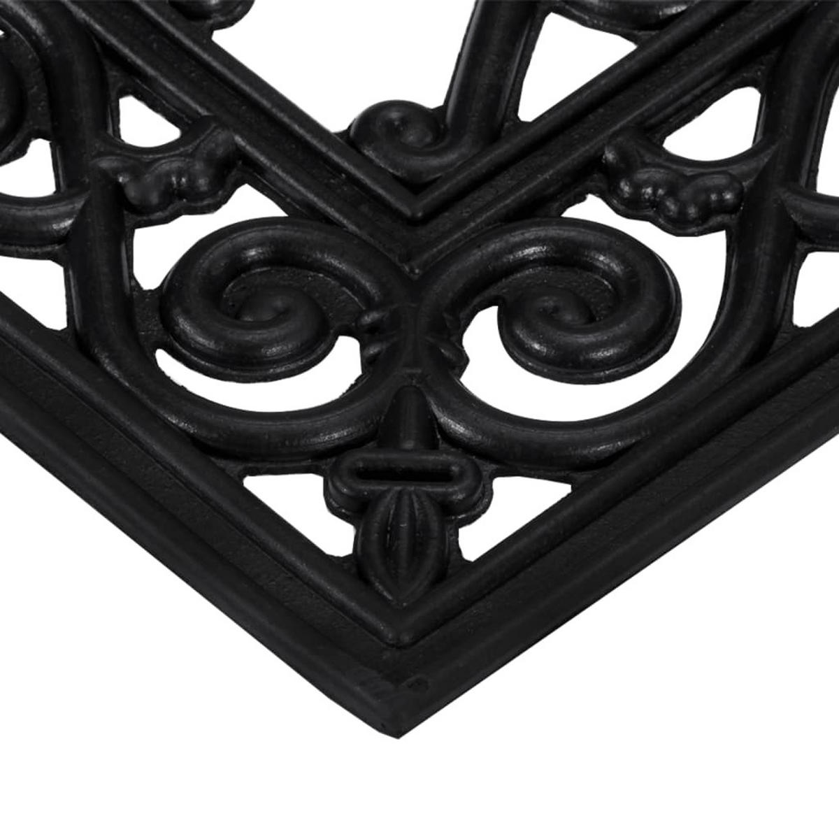 STUFENMATTEN-SET 25/75 cm, aus Gummi, Schwarz, 5er-Set - Schwarz, Kunststoff (75/25/0.4cm) - vidaXL