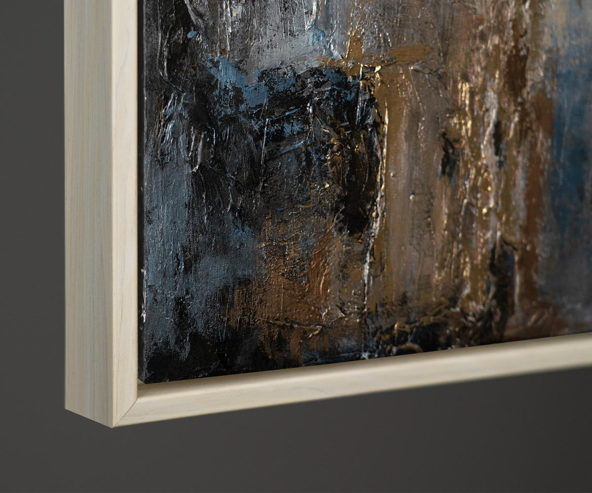 GEMÄLDE Glanz und Eleganz II Schattenfugenrahmen Beige 120x80 cm - Beige, Holz (120/80cm) - YS-art gallery