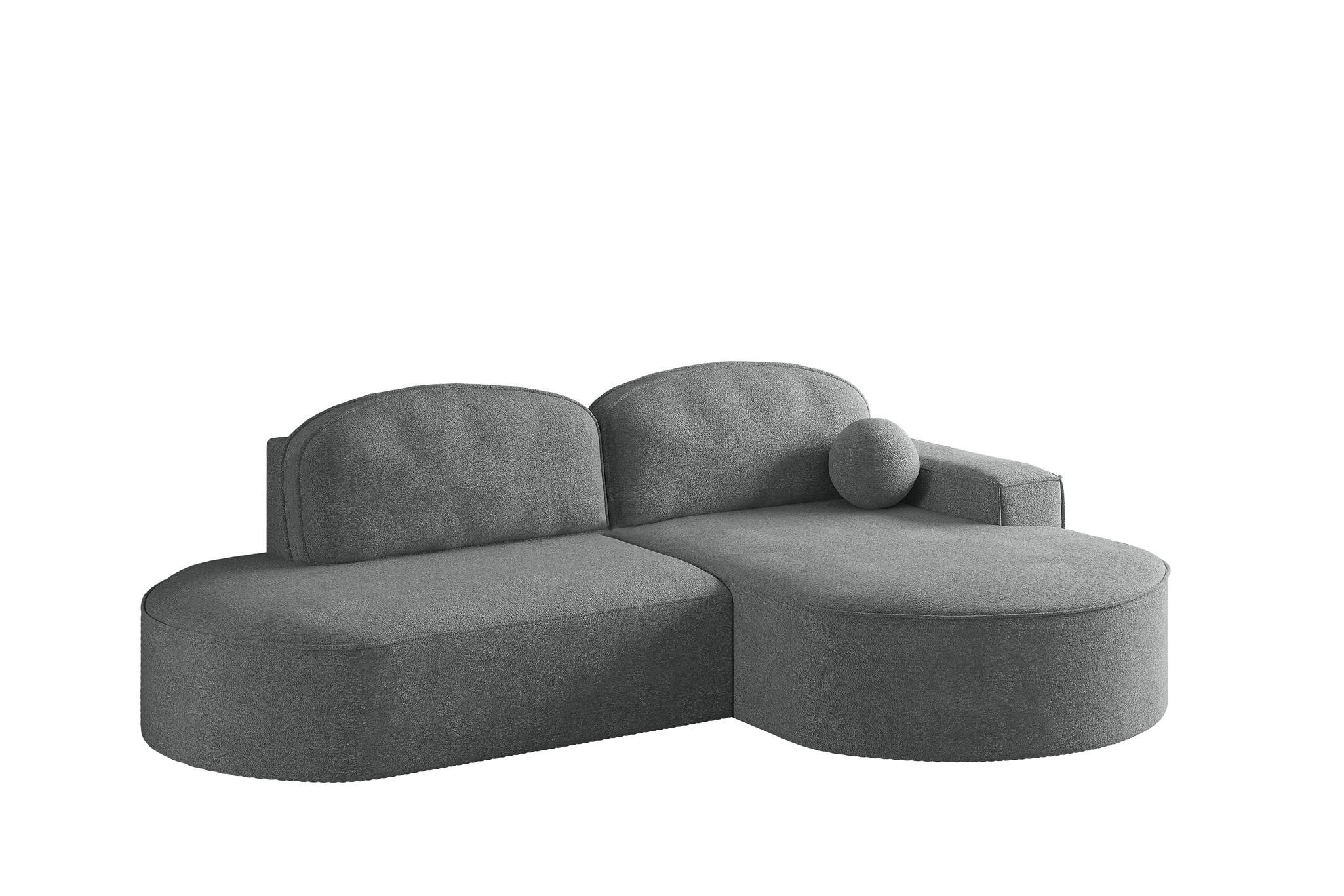 Fun Möbel Ecksofa Dunkelgrau 278x179 cm