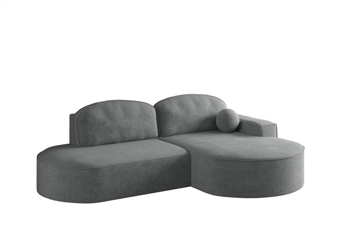 ECKSOFA Girona Mit Schlaffunktion - Dunkelgrau, Holzwerkstoff/Textil (278/179cm) - Fun Möbel
