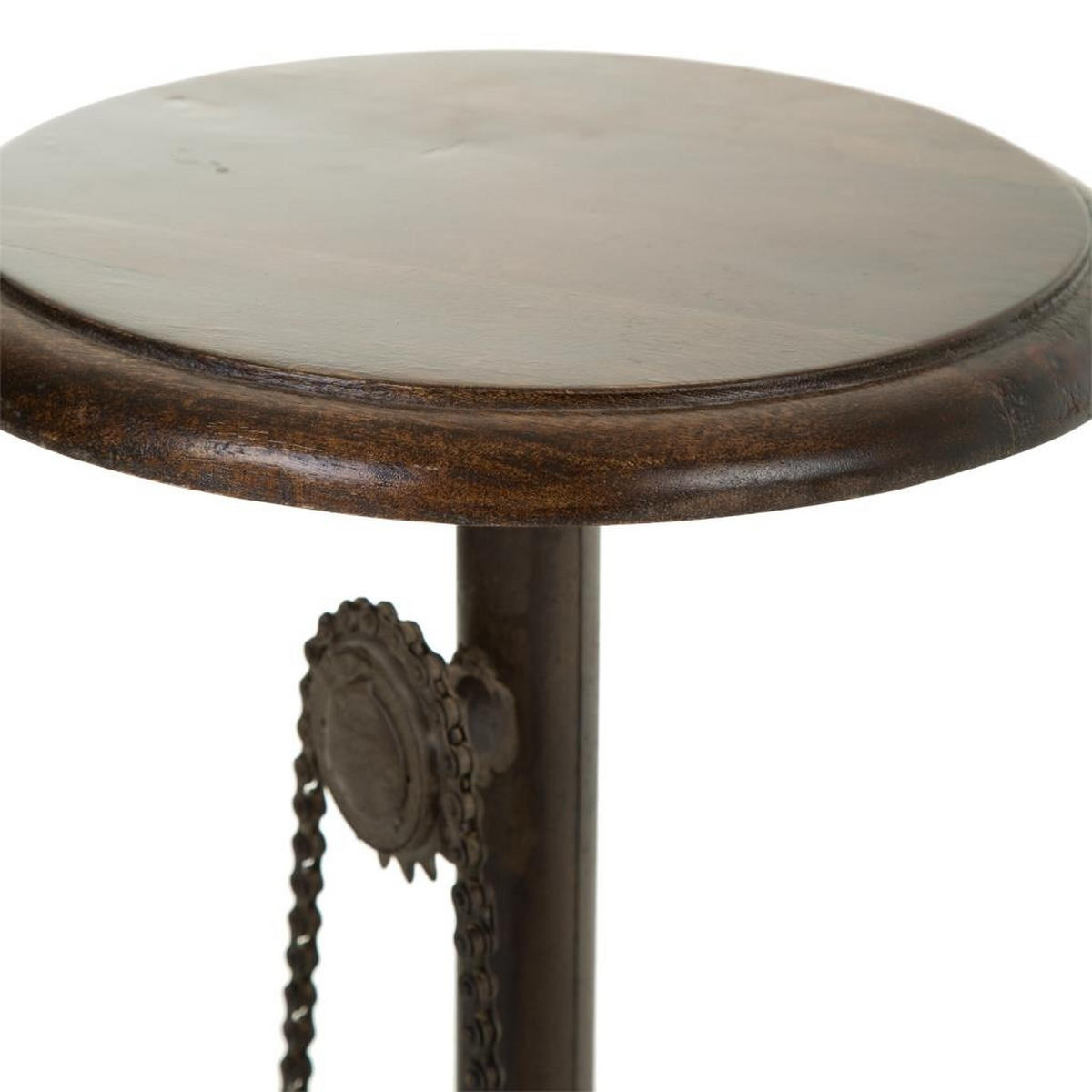 HOCKER aus Metall und Holz, schwarz, 40x73cm - Multicolor, Metall (40/73/40cm) - Wanderlust