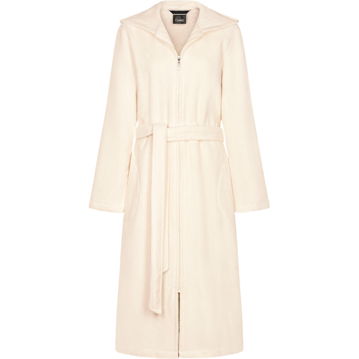 BADEMANTEL DAMEN KAPUZE 837 CHAMPAGNER - 33 - Beige, Textil (XSnull) - Cawoe