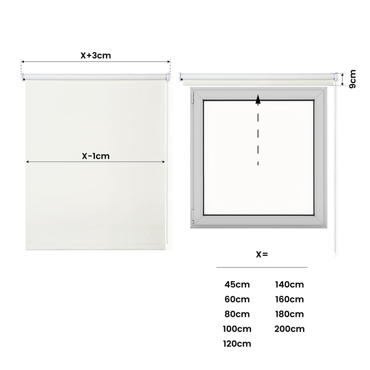 VERDUNKELUNGSROLLO Creme 200x250 cm - Beige, Kunststoff (200/250cm) - STORESDECO