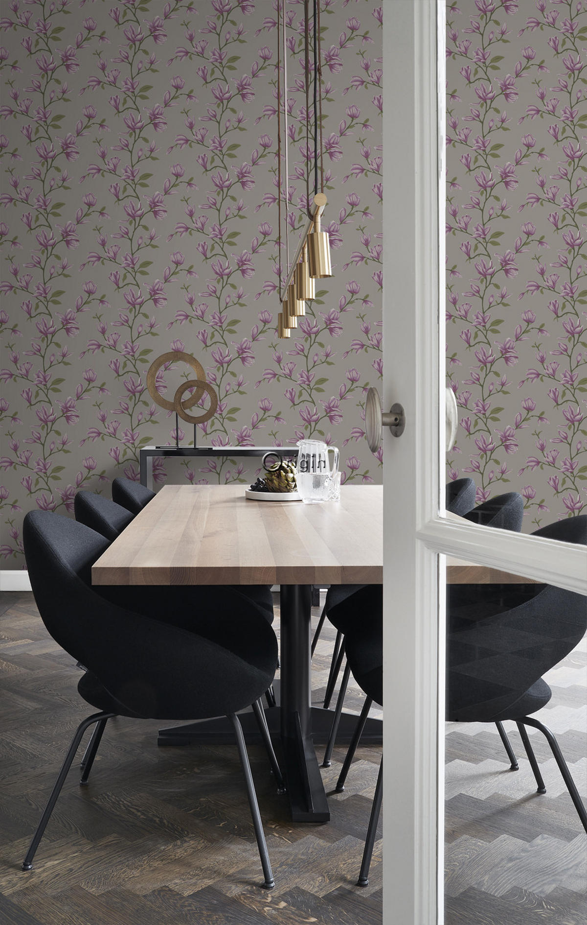 TAPETE Magnolie 53 cm x 10.05 m - Lila, Papier (53/1000cm) - Origin Wallcoverings