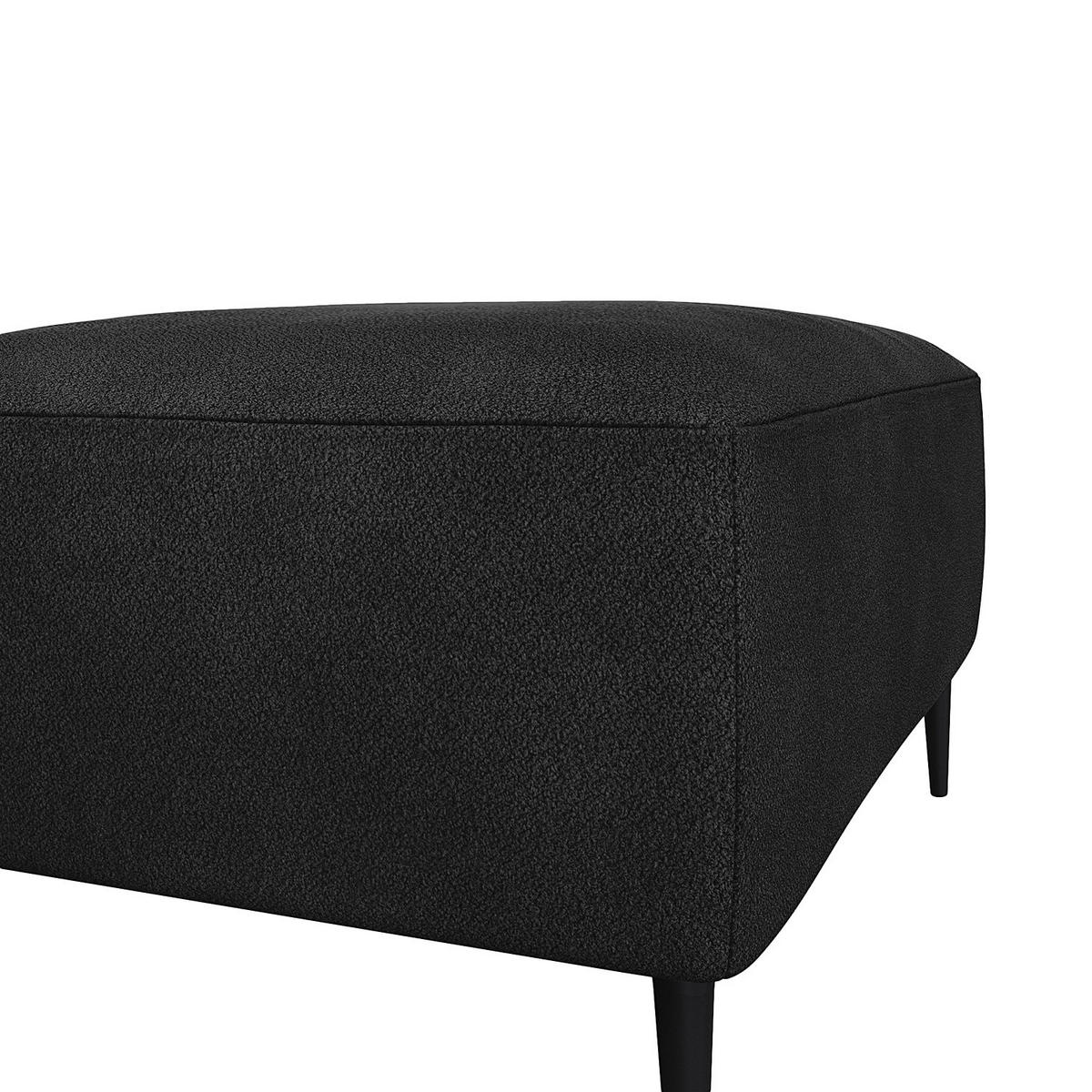 POLSTERHOCKER - Anthrazit/Schwarz, Textil/Metall (90/45/60cm) - home24