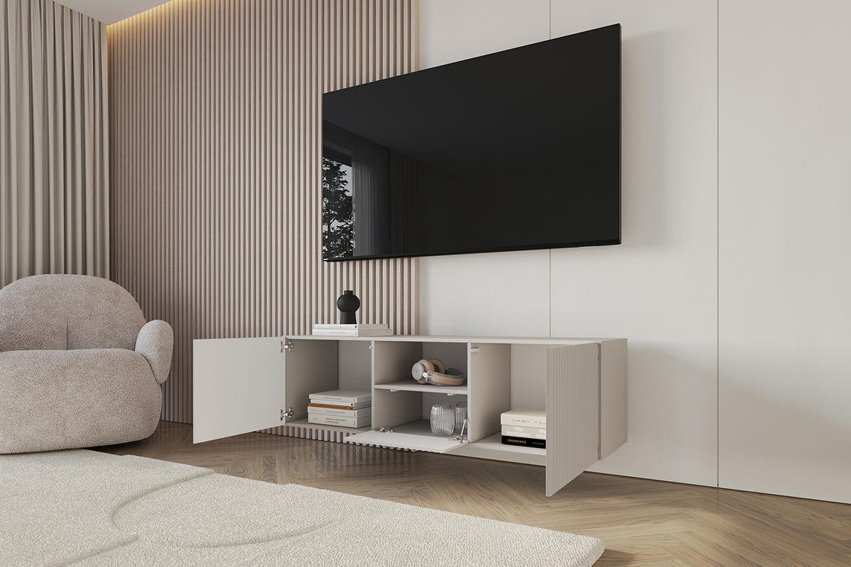 LOWBOARD NOA-2-W 140x40x41 cm - Kaschmir - Kaschmir, Holzwerkstoff (140/40/41cm) - ALTDECOR