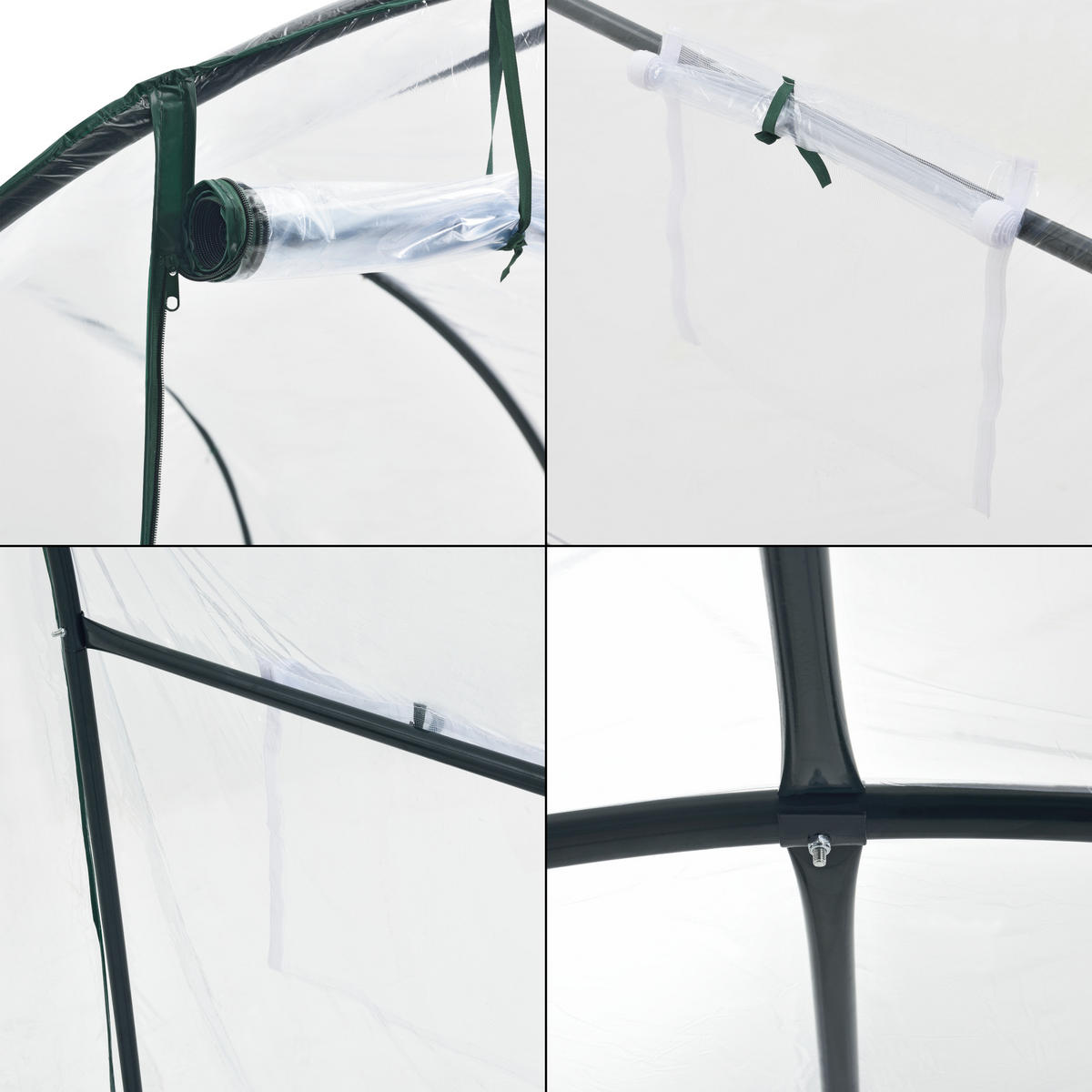 GEWÄCHSHAUS Grünwald - Transparent, Kunststoff (200/190/300cm) - [en.casa]
