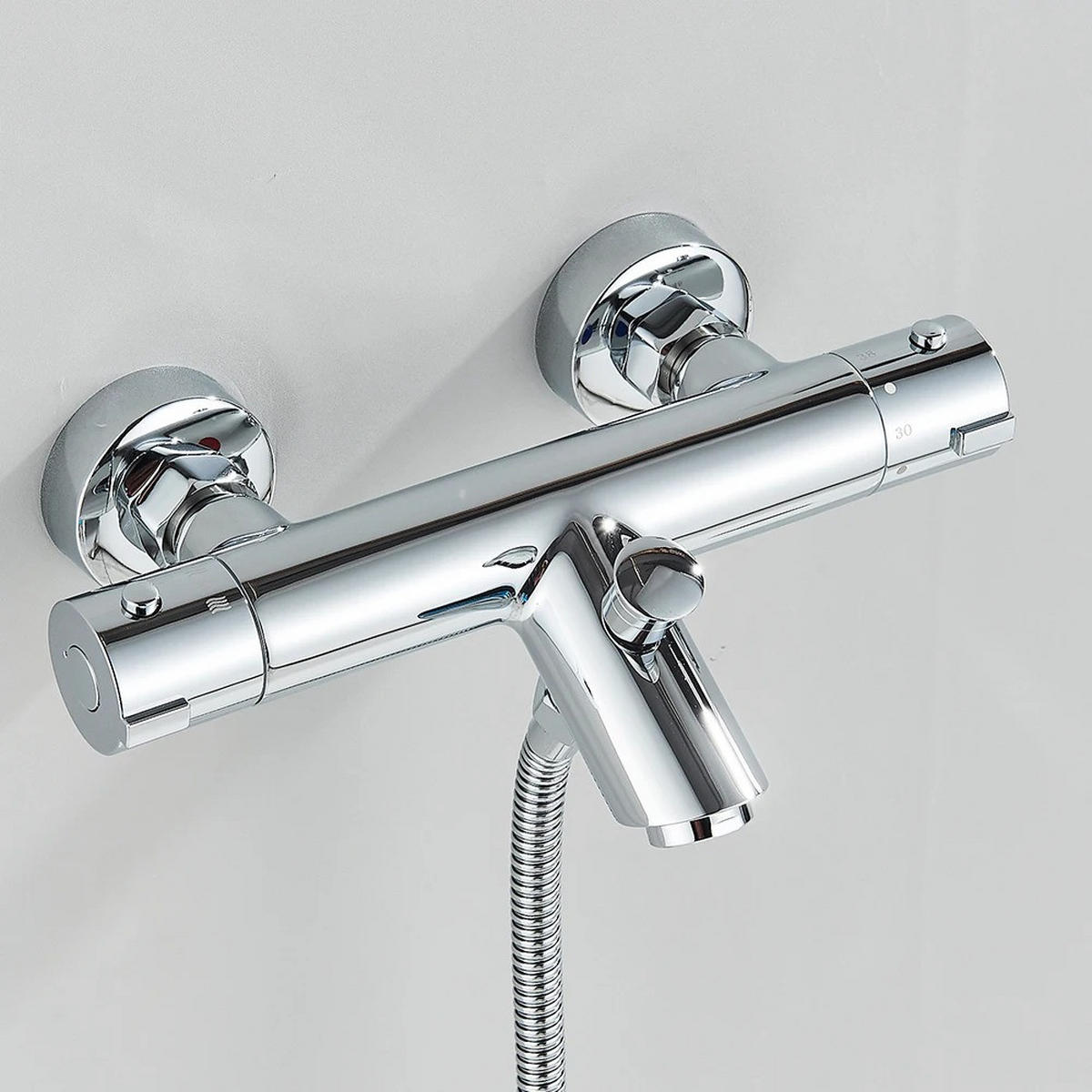 THERMOSTAT-DUSCHARMATUR Chrom A - Chromfarben, Metall (27/7/5cm) - Kaket
