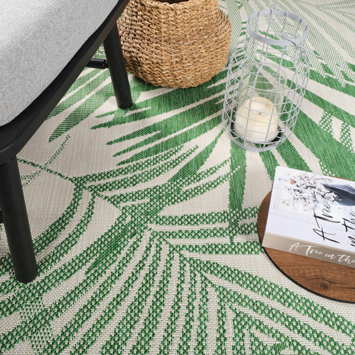 OUTDOORTEPPICH 120x170 cm Grün - Grün, Kunststoff/Textil (120/170cm) - LIVABLISS