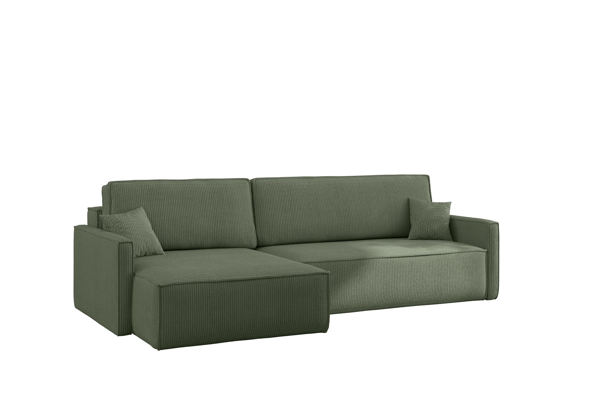 ECKSOFA Louis Scala - Grün, Holzwerkstoff/Textil (250/142cm) - Fun Möbel