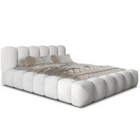POLSTERBETT Milia 2 Off-White 180/200 cm Boucle mit Bettkasten - Weiß, Textil/Metall (180/200cm) - wonello