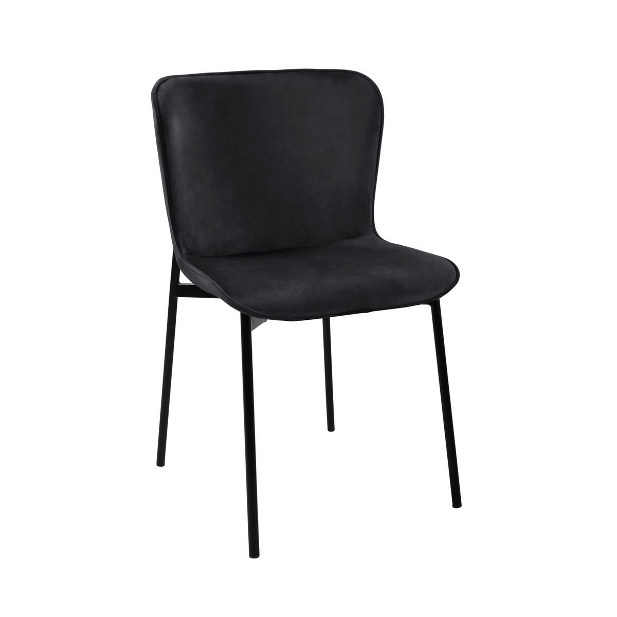 ESSZIMMERSTUHL MARY 2er Set - Schwarz, Textil (50/81/50cm) - SVITA