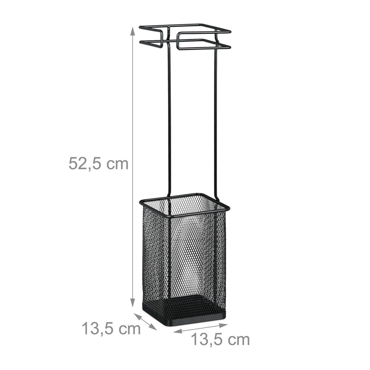 REGENSCHIRMSTÄNDER - Schwarz, Metall (13.5/52.5/13.5cm) - Relaxdays