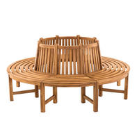 BAUMBANK Nova rund 200 cm teak - Braun, Holz (200/89.5/200cm) - TPFGarden