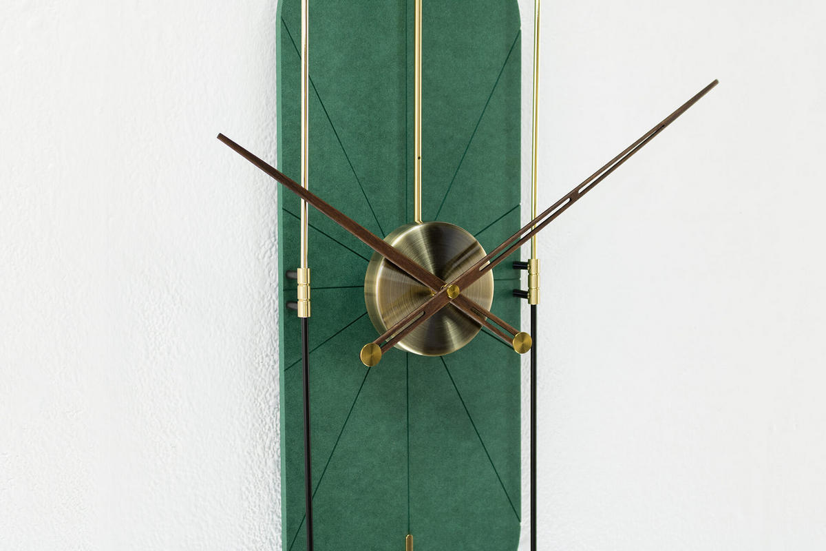 WANDUHR Design Grün 20/90 cm - Grün, Holzwerkstoff/Metall (2.71/90/2cm) - ONZENO