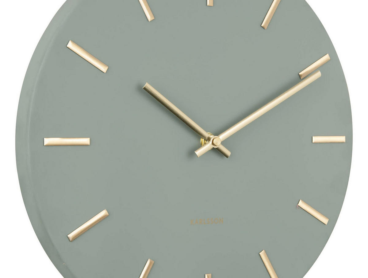 WANDUHR Grün 30x30cm - Grün, Metall (30/30/4cm) - ONZENO