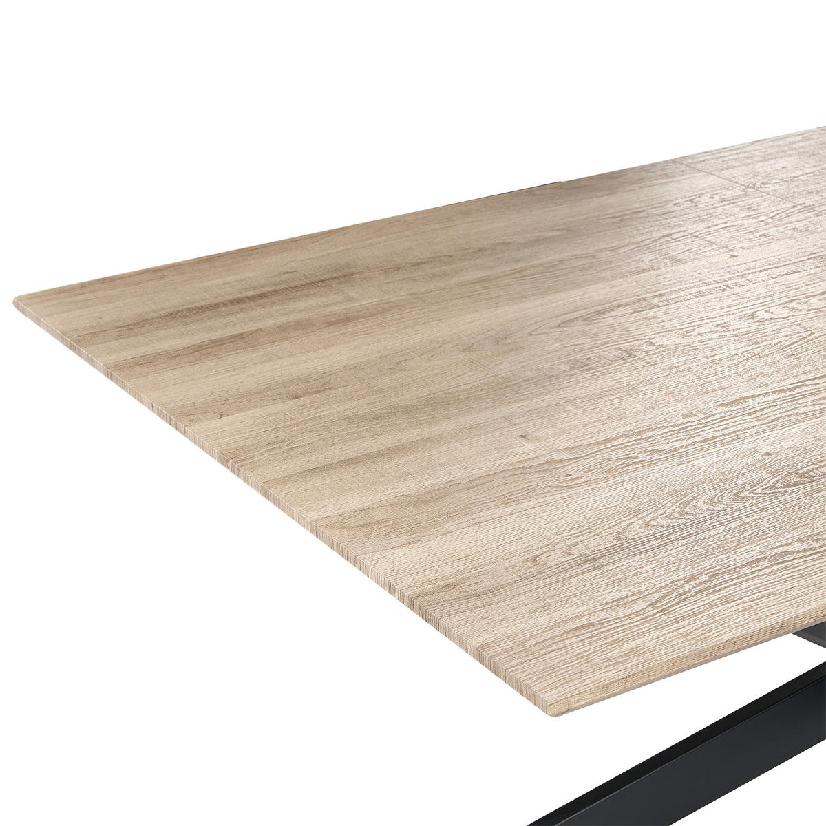 JÍDELNÍ STŮL Světle hnědý 160-200/90 cm Finley - světle hnědá, kompozitní dřevo (160/90/75cm) - Beliani