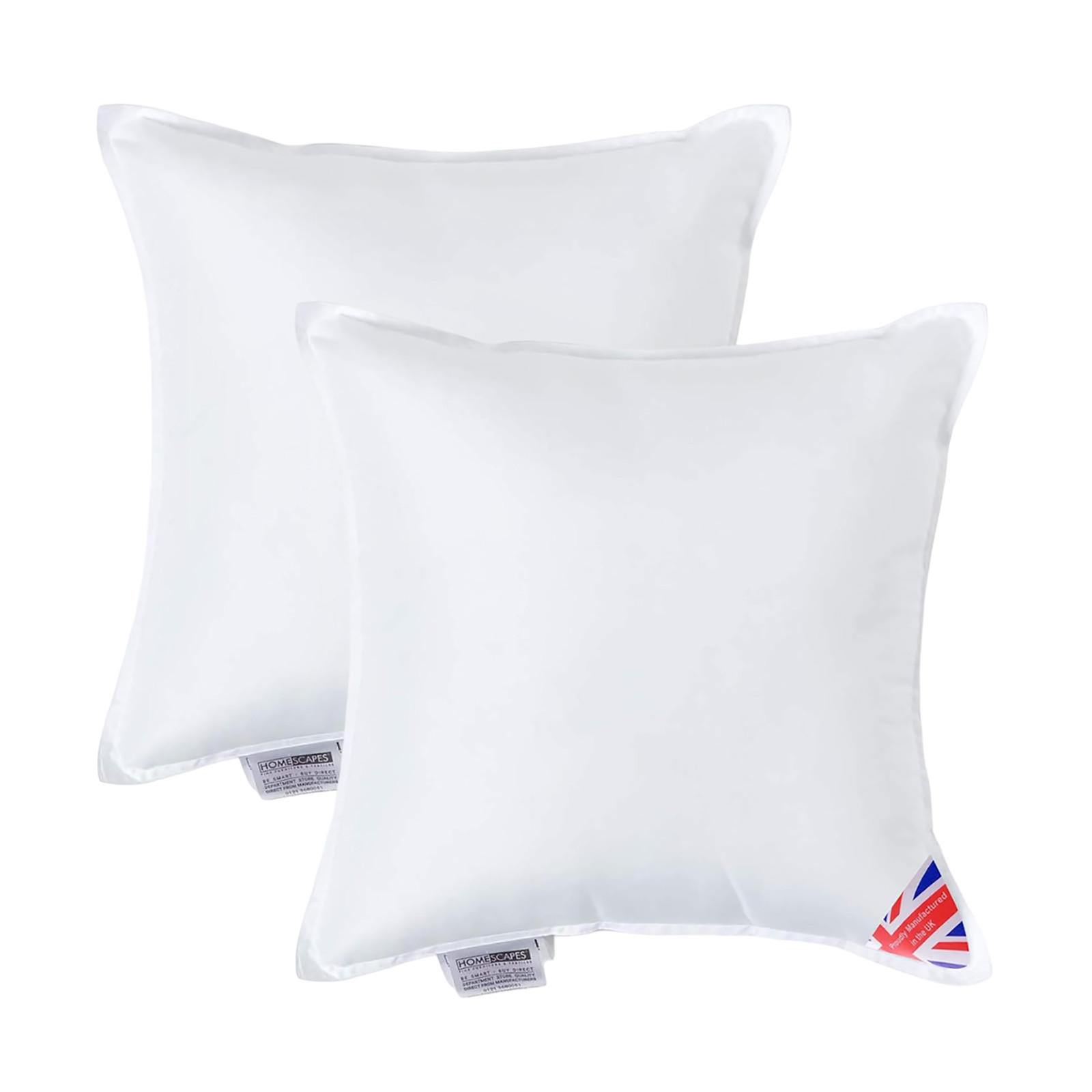 FÜLLKISSEN 2er-Set – 45/45 cm, Super-Mikrofaser - Weiß, Textil (45/45cm) - Homescapes