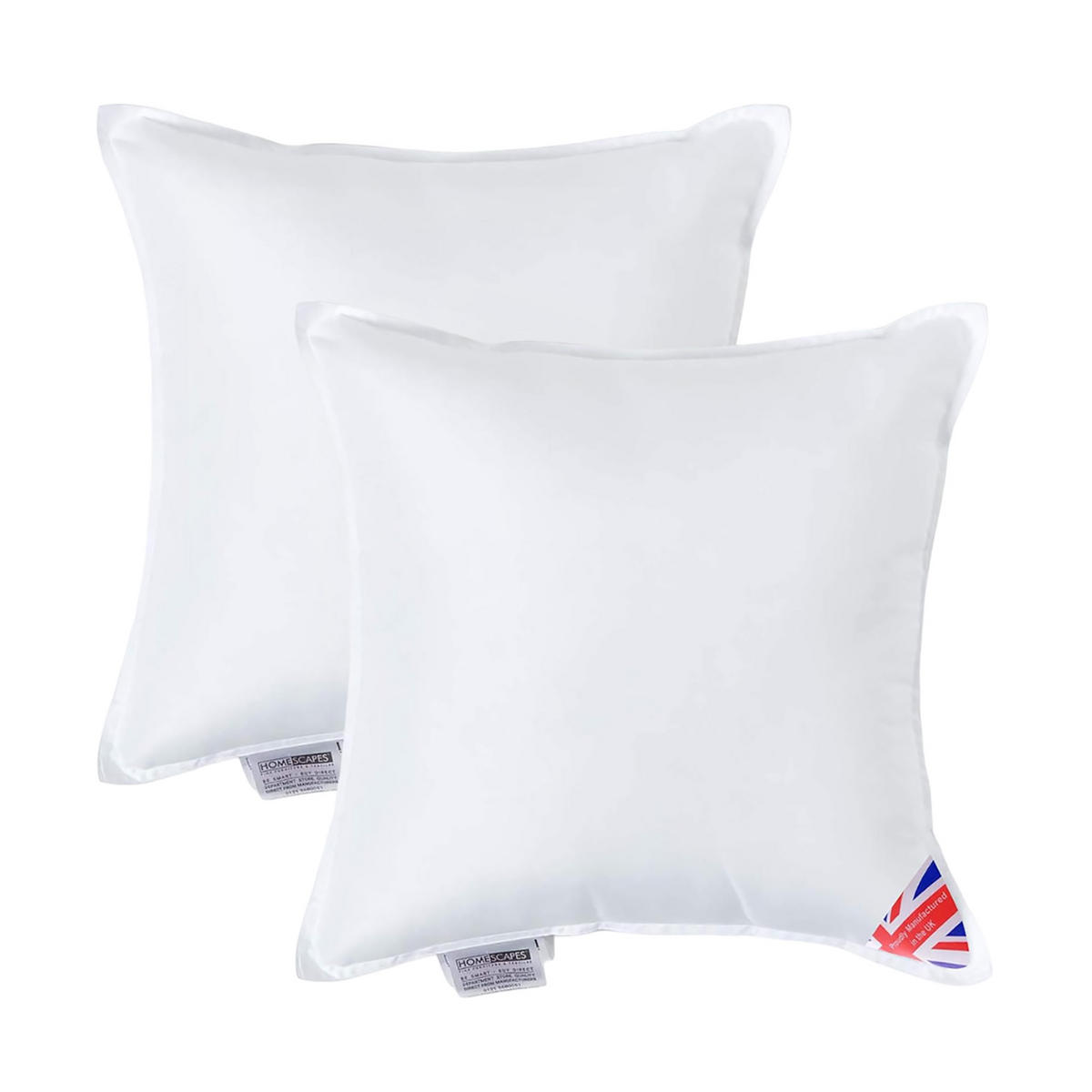 FÜLLKISSEN 2er-Set – 45/45 cm, Super-Mikrofaser - Weiß, Textil (45/45cm) - Homescapes