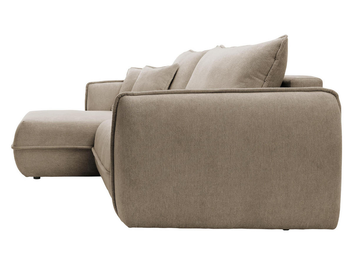 ECKSOFA Moho, Seite: Links - Hellbraun/Schwarz, Holz/Kunststoff (254/162cm) - MIRJAN24