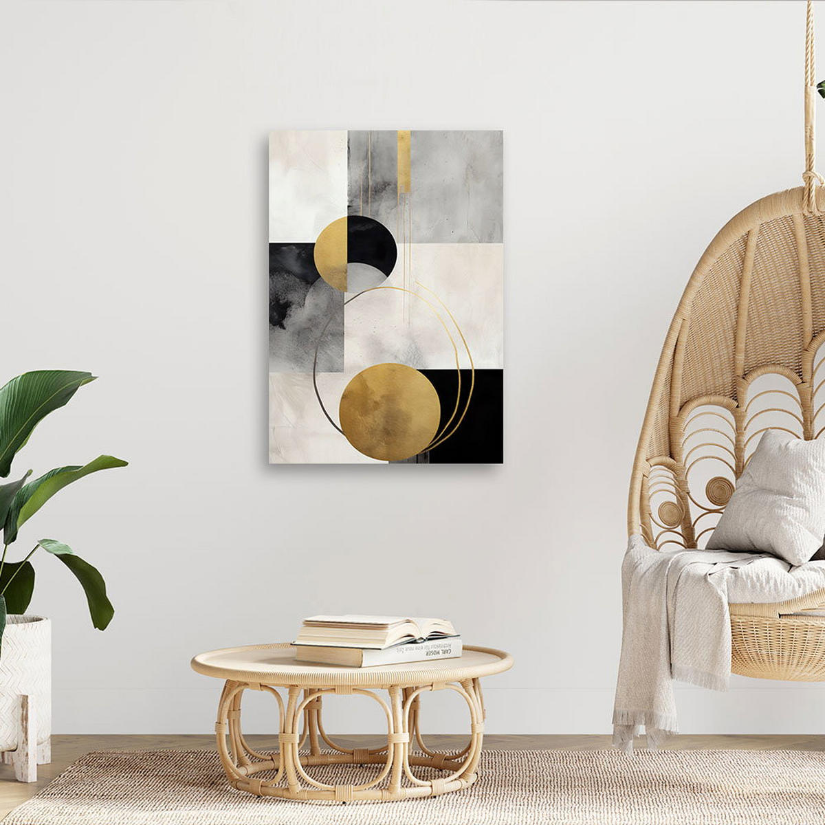 KUNSTDRUCK Gold 60/90 cm - Goldfarben, Textil (60/90cm) - KUNSTLOFT
