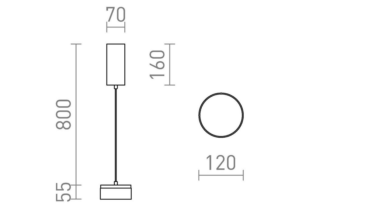 PENDELLEUCHTE SFERA DIMM Weiß 9 W - Weiß, Metall (100/12/120cm) - Rendl