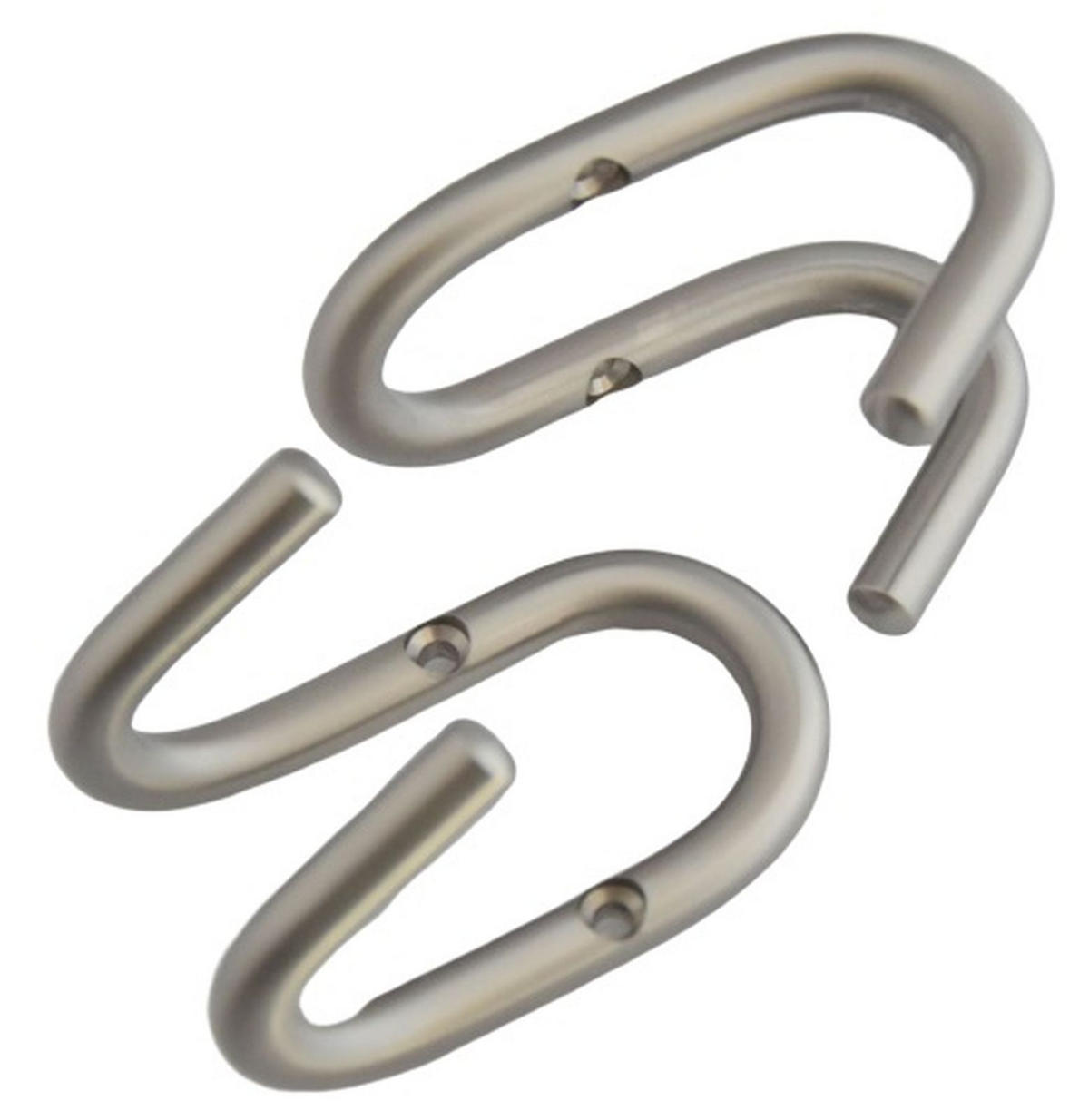KLEIDERHAKEN Edelstahl massiv Garderobenhaken kurz Doppelhaken stabil Wandhaken - Edelstahlfarben, Metall (5/8.6/8.6cm) - Livingpoint24