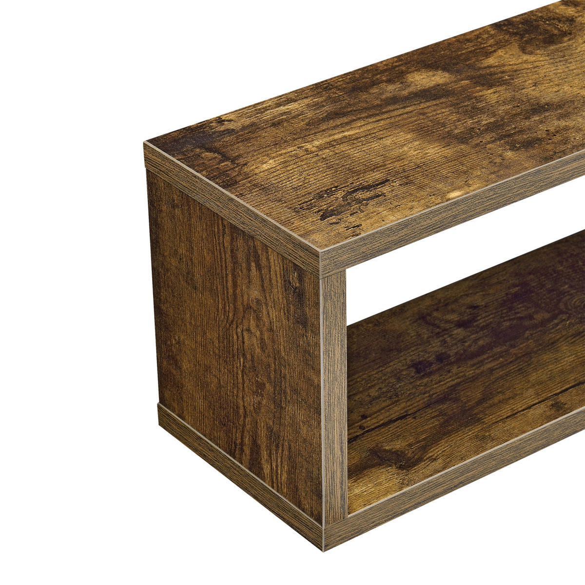 WANDREGAL-SET 4 TLG. Fagernes - Dunkelbraun, Holzwerkstoff (59/17/14.5cm) - [en.casa]