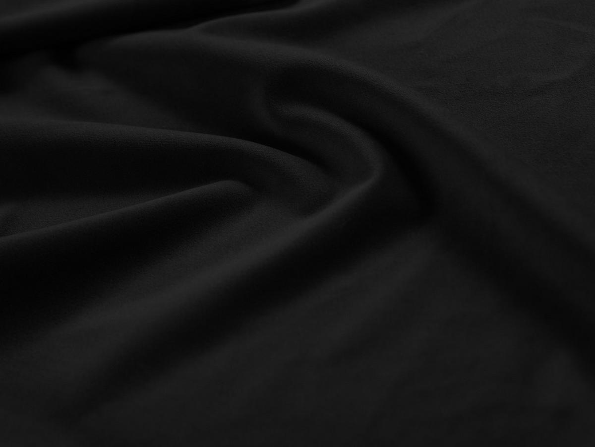PANORAMASOFA Mamaia aus Samt schwarz 9 Sitzplätze - Schwarz, Textil (256/75/337cm) - Micadoni