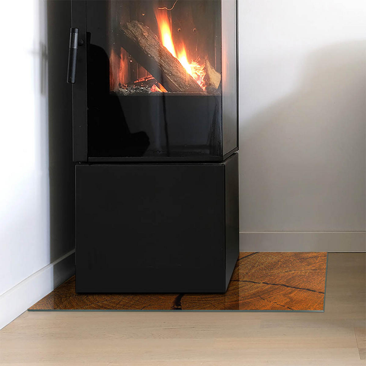 GLASPLATTE für Kamin 60x40 cm Orange - Orange, Glas (60/40/0.4cm) - ArtPrintCave