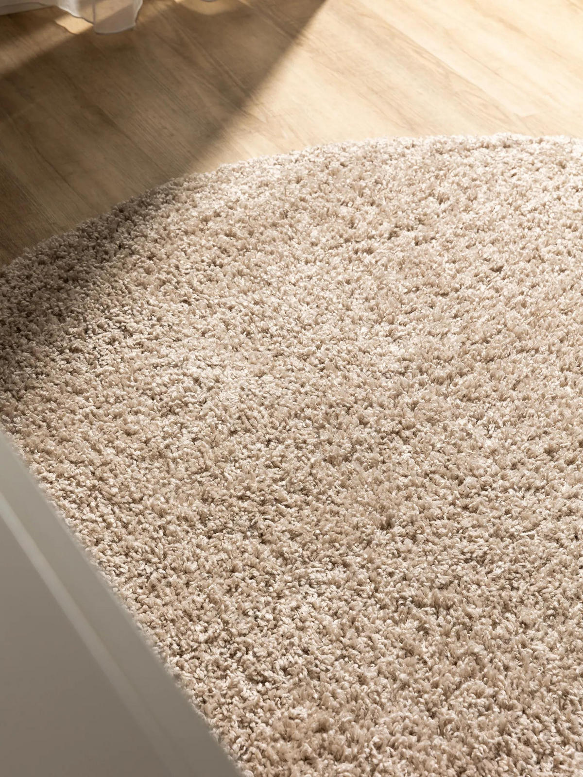 HOCHFLORTEPPICH Soho Beige ø 160 cm rund - Beige, Kunststoff (160/160cm) - benuta