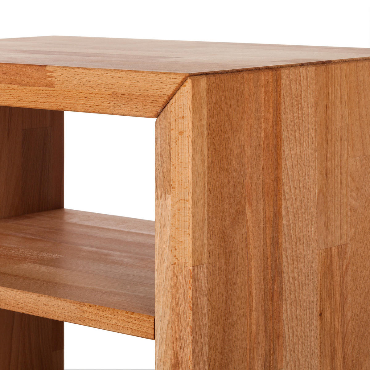 NACHTKOMMODE - Massivholz - Buchefarben, Holz (50/40/33cm) - home24