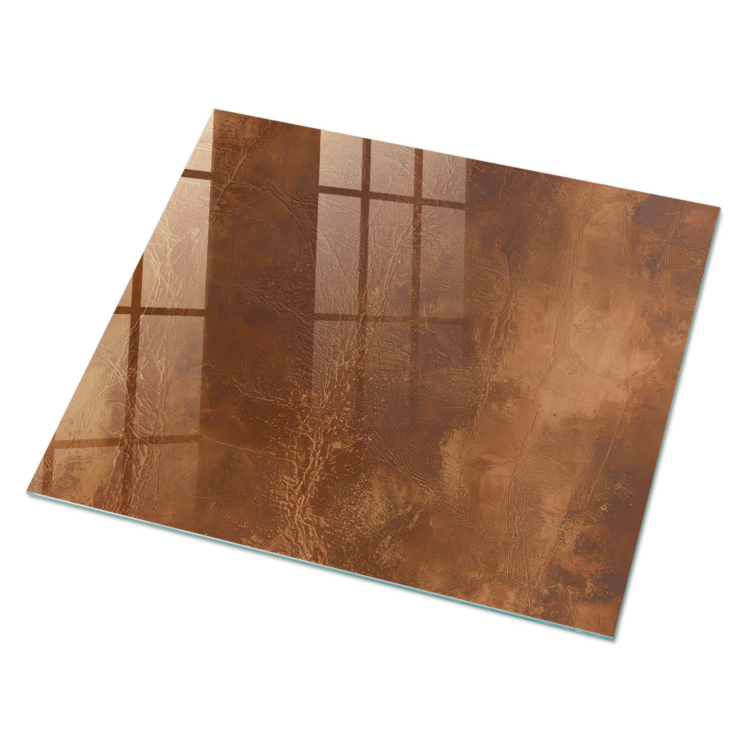 GLASPLATTE 80x60 cm – Erdiger Charme - Blau, Glas (0.4/80/60cm) - ArtPrintCave