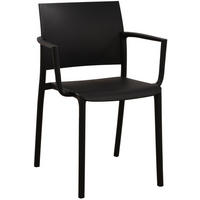 GARTENSTUHL Kunststoff Schwarz - Schwarz, Kunststoff (57/81/52cm) - CLP