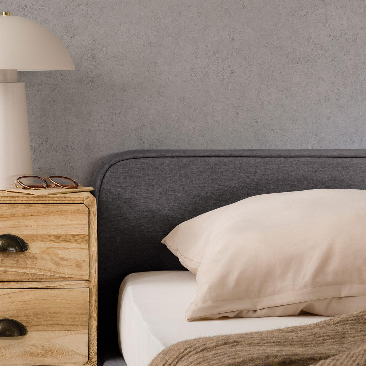 POLSTERBETT MARINI 140X200 CM - Dunkelgrau, Textil (140/200cm) - IDIMEX