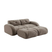 SOFA rahmenlos 2-Sitzer Chenille Brown - Braun, Kunststoff (171/76/204.1cm) - Meubliv