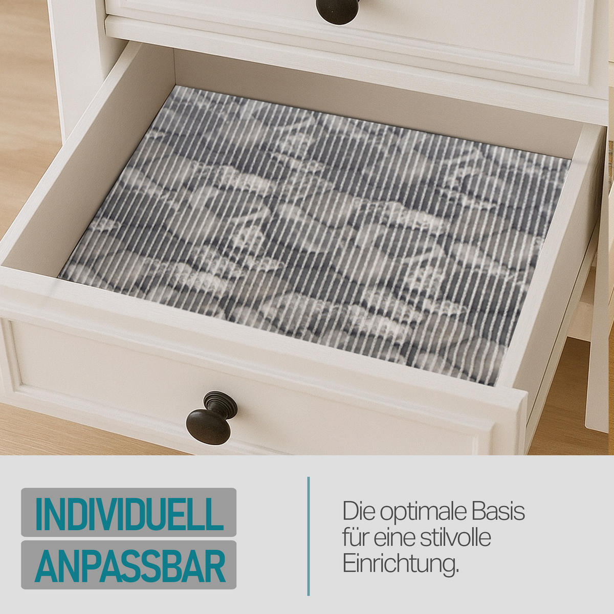 SCHUTZUNTERLAGE Weichschaum auf Rolle 0,65x15 m Steine Grau - Grau, Kunststoff (65/1500cm) - Bestlivings