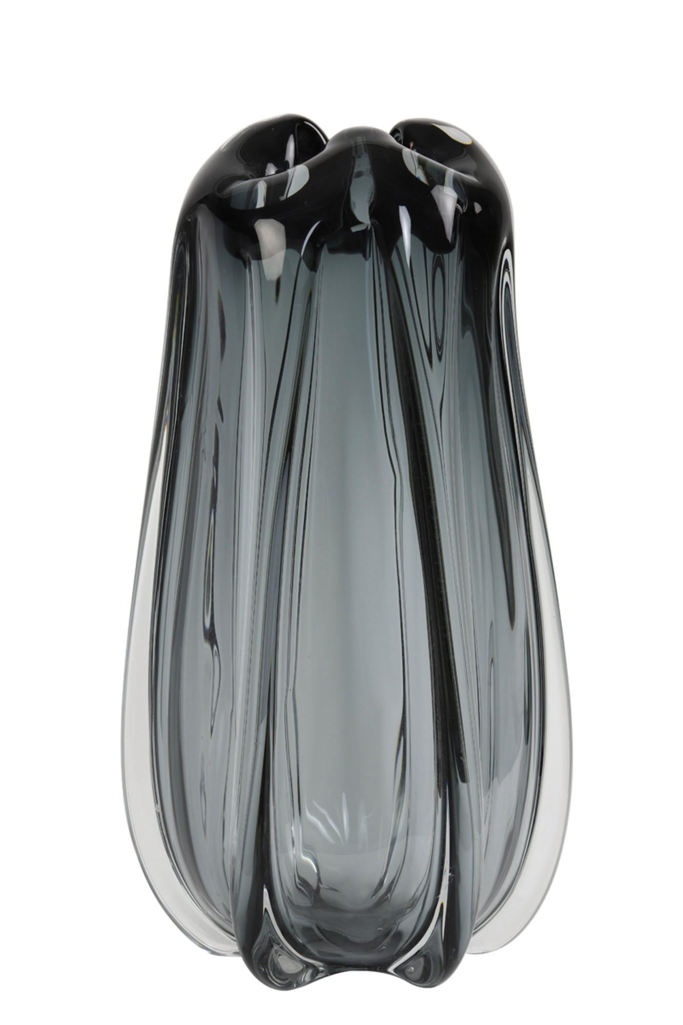 VASE Murela Grau Ø21/38 cm - Grau, Glas (21/38cm) - Light & Living